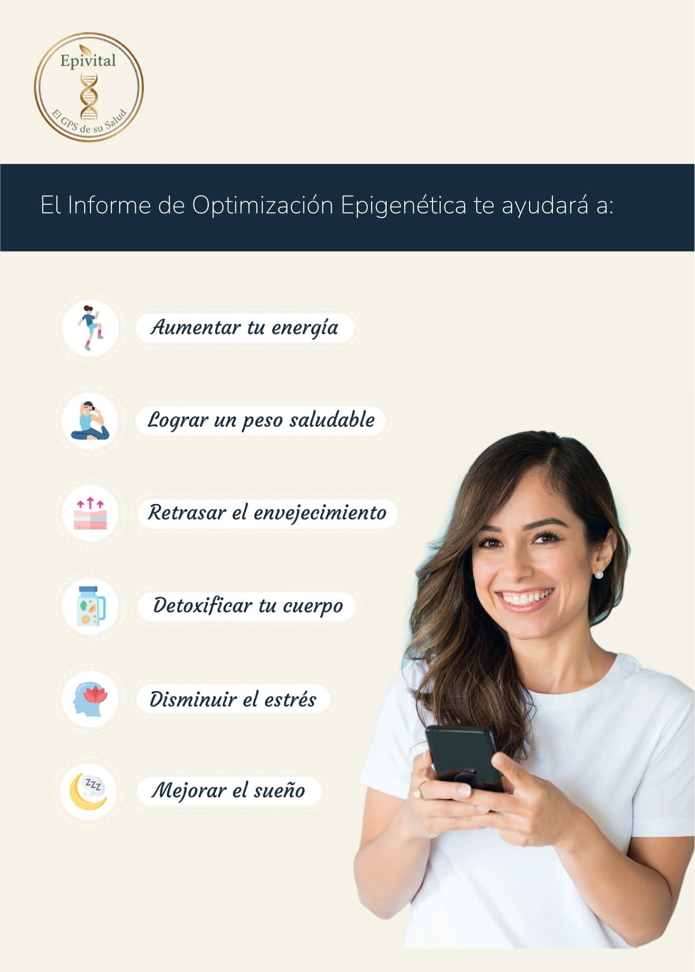 Beneficios del informe de optimización epigenética